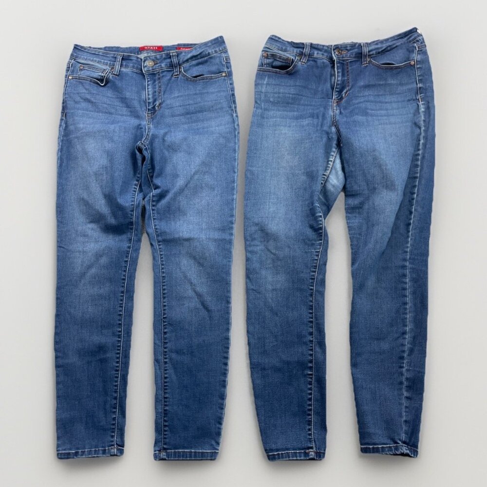 Lot x2 Guess Jeans Womens Sz 30 Blue Sculpt Mid Rise Skinny Medium Wash Denim